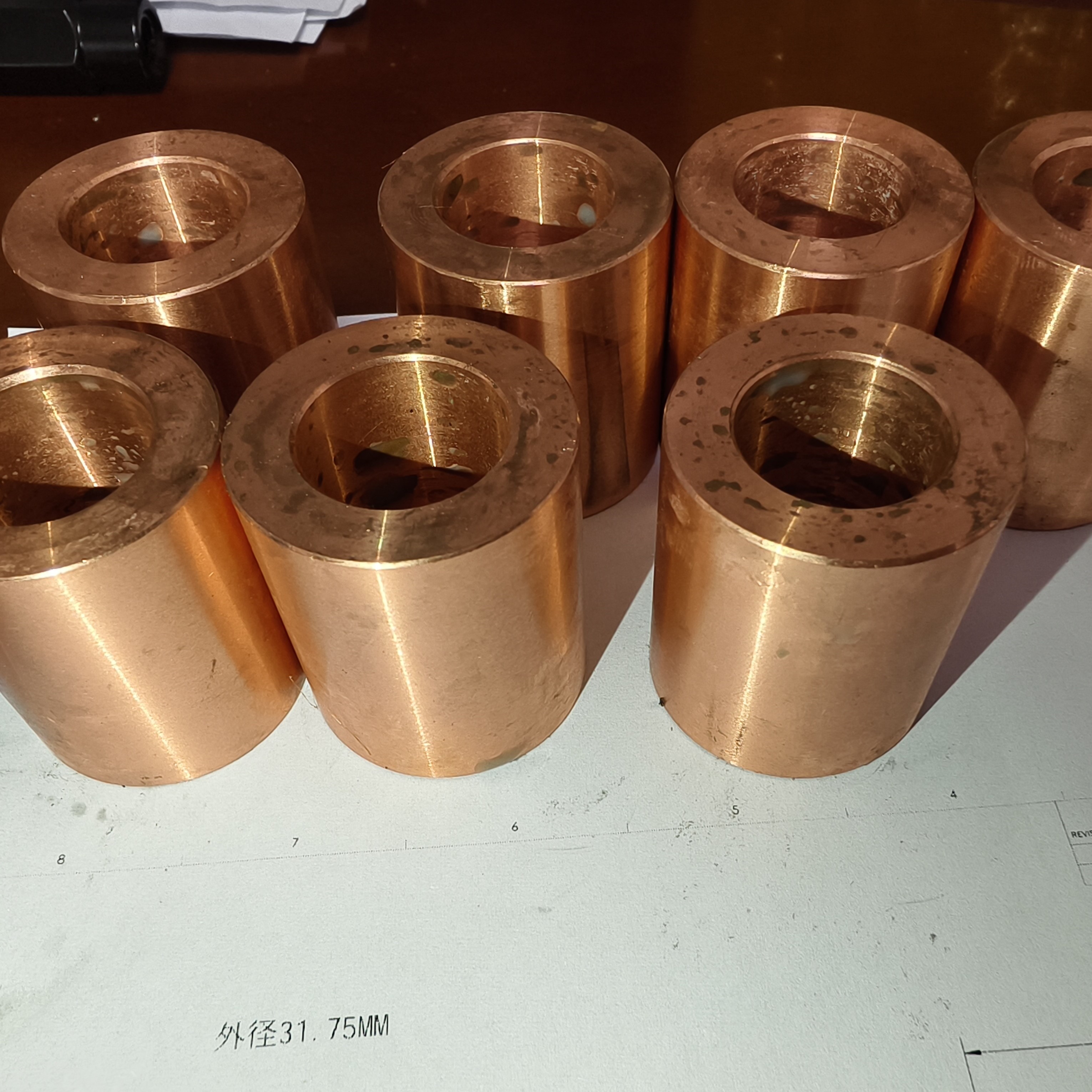 Grinding brass purple copper bronze copper shaft industrial transmission equipment parts