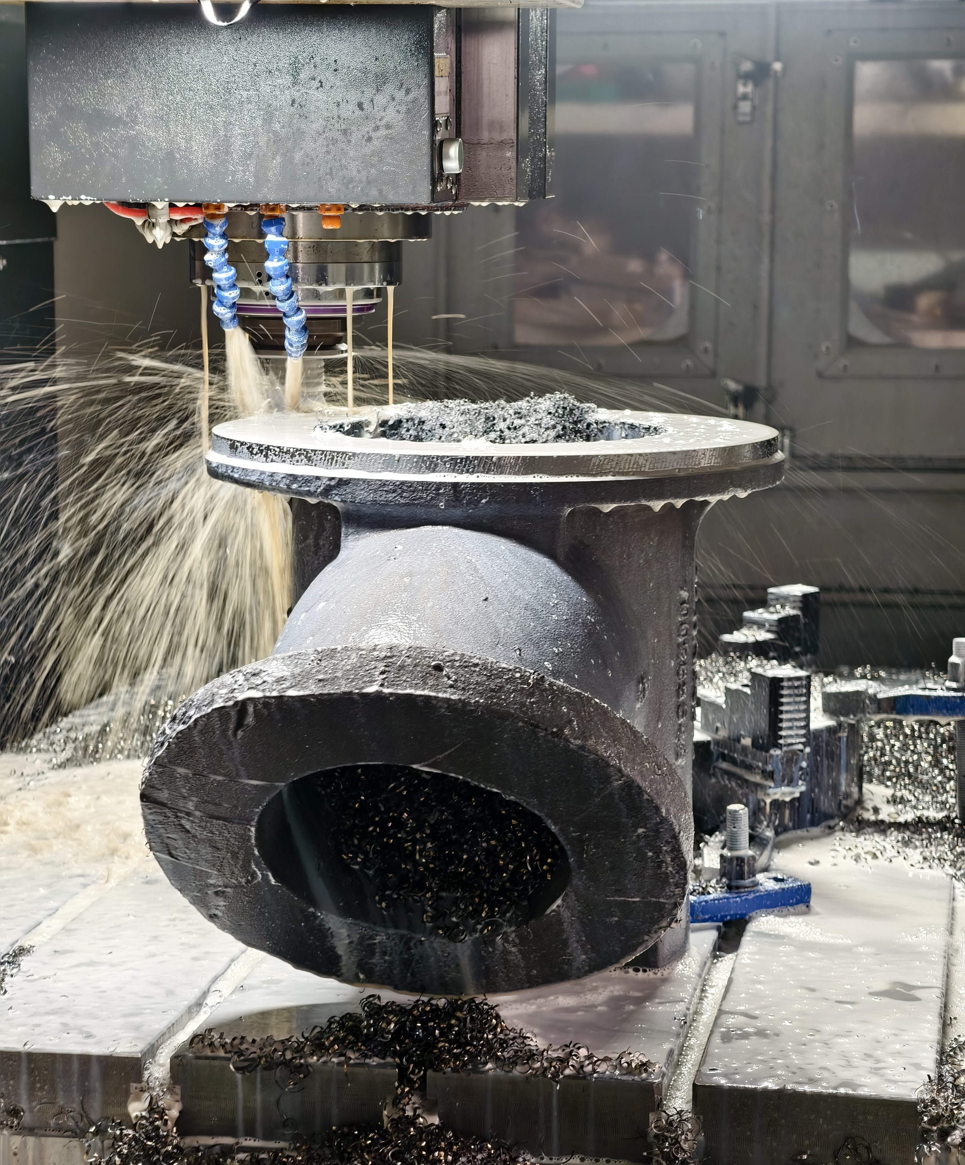 Manifold Flange Casing Flange Upper Roller Flange Used for Steel  Forging and OtherPresses Vertical Mill