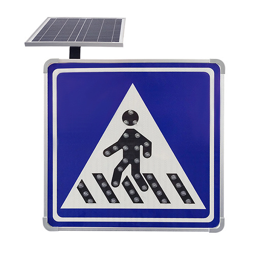 Solar electronic signage (pedestrian walkway)