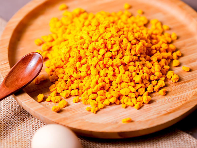 Seasoned egg granules, egg flakes Series