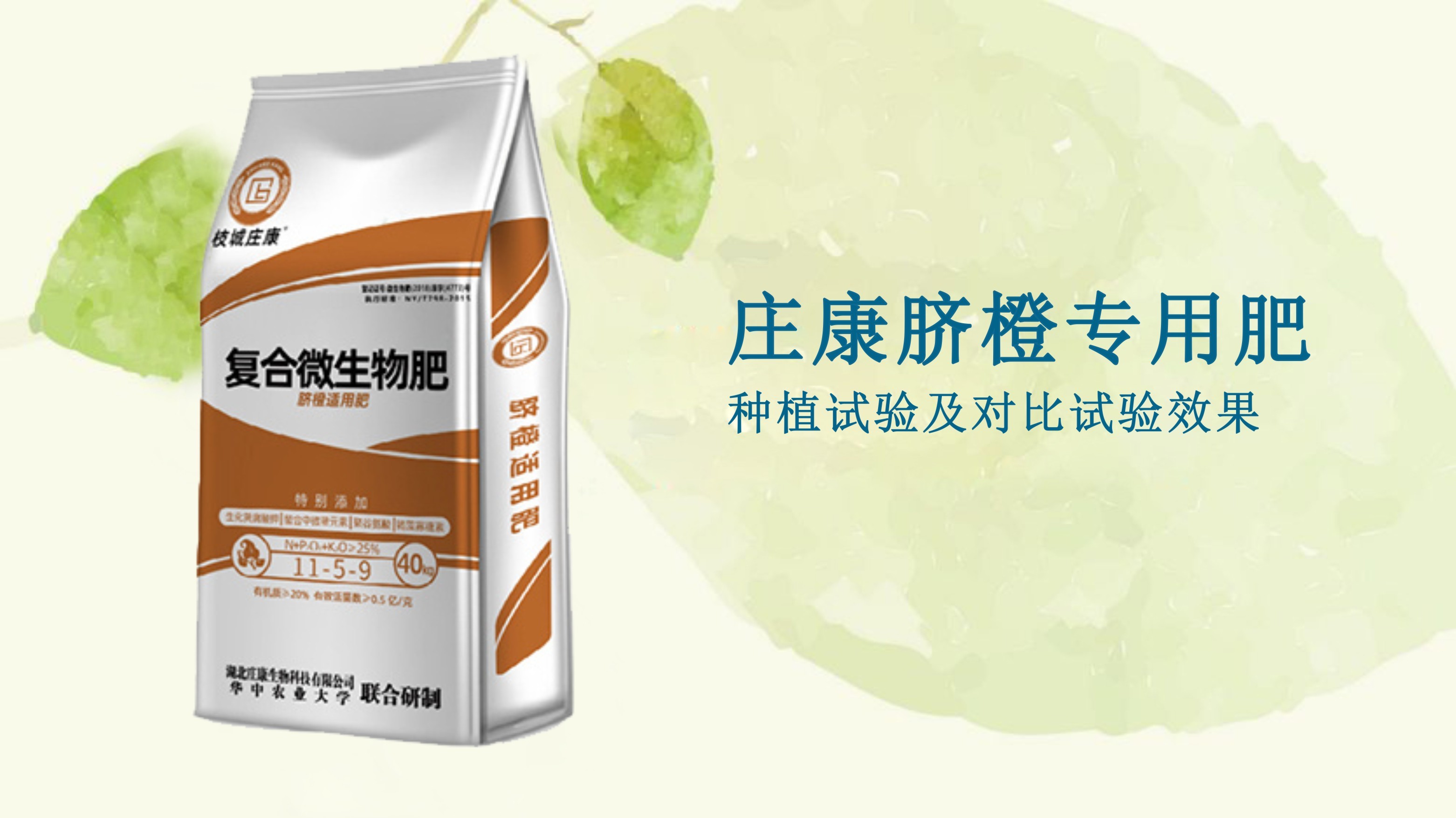 莊康臍橙專用肥效果對(duì)比
