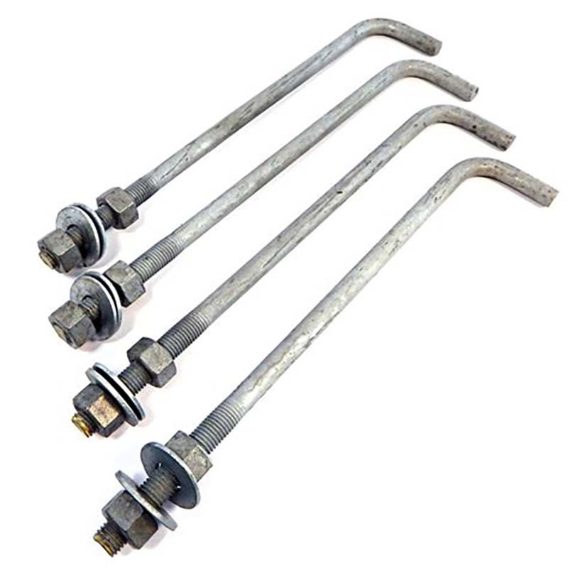 L-shaped anchor bolts