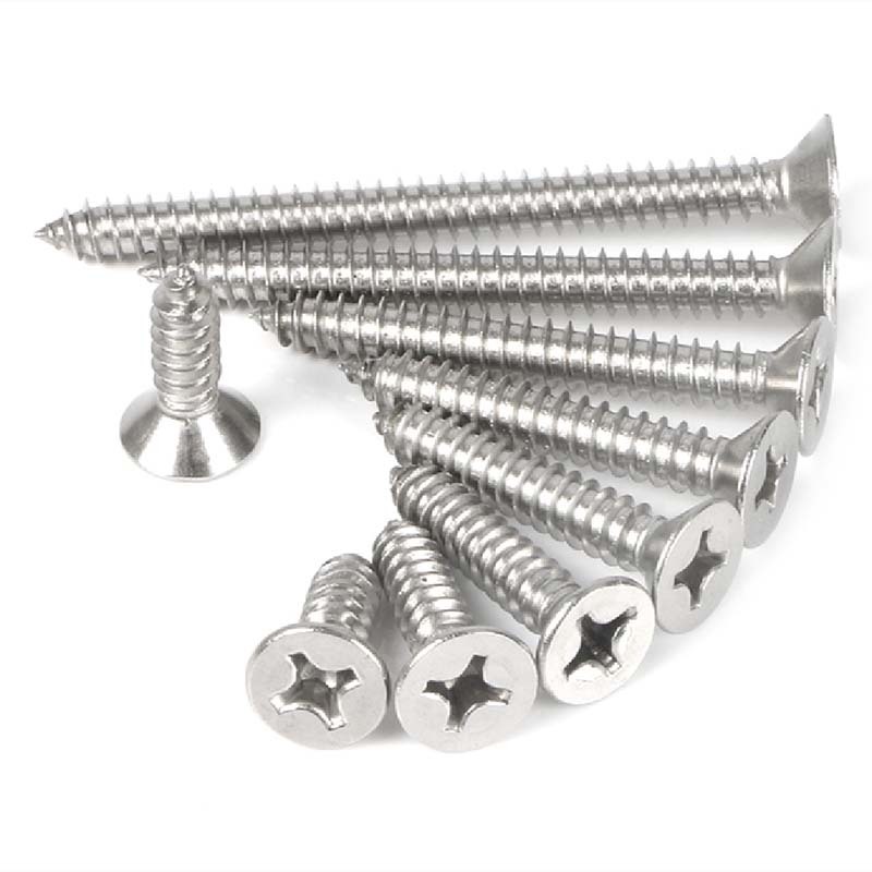 Countersunk cross self-tapping