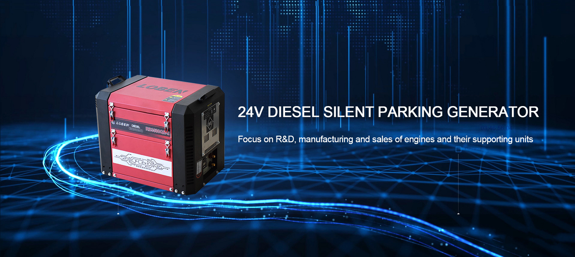 24V diesel silent parking generator