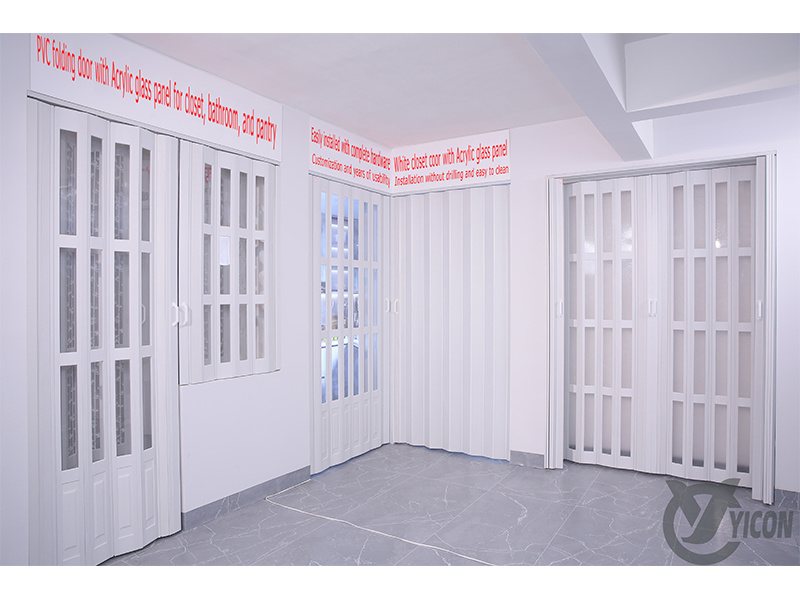 Good quality PVC folding interior door soundproof PVC sliding door PVC accordion doors