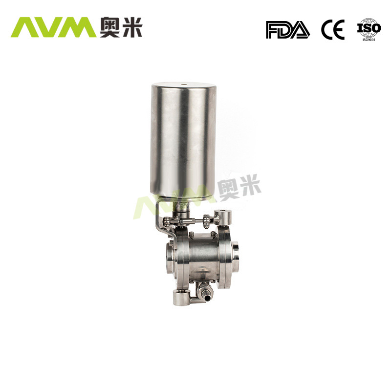 Pneumatic butterfly anti mixing valve