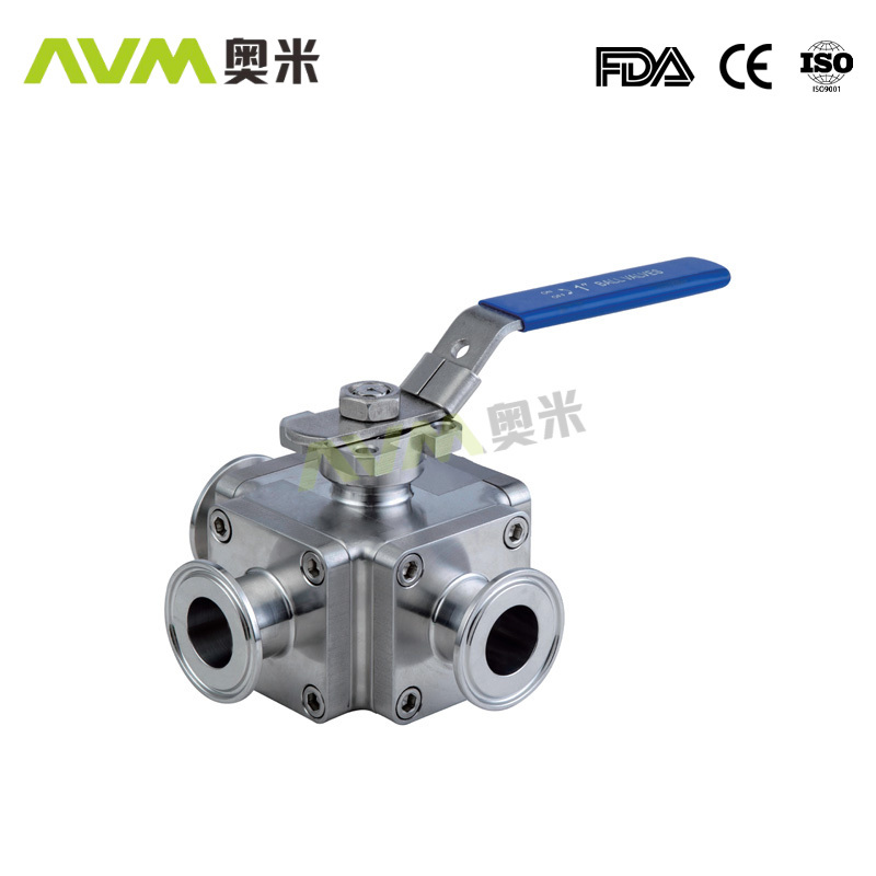 Sanitary Square Three Way Ball Valve