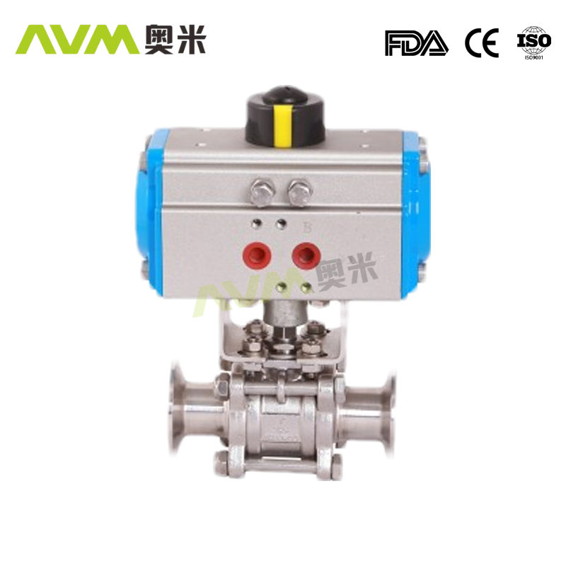 Sanitary Pneumatic Straight Ball Valve