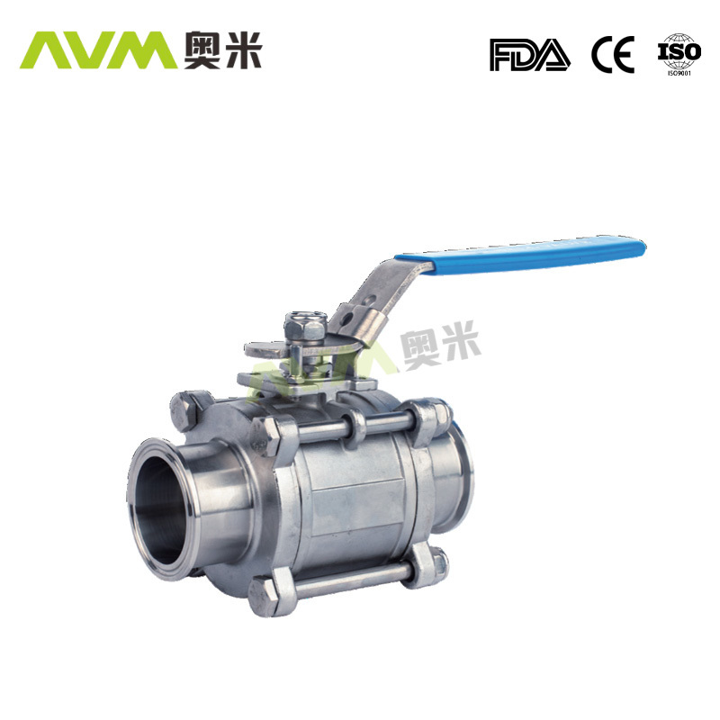 Sanitary 3pcs Full Bore Ball valve