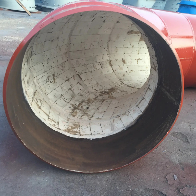 Ceramic patch wear-resistant elbow