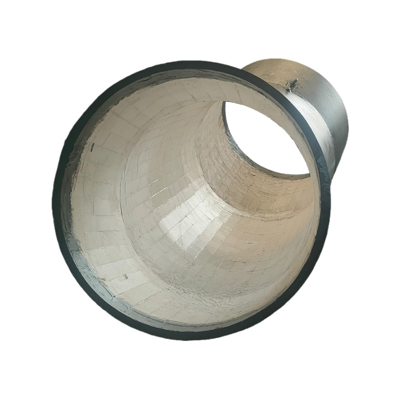 Ceramic patch wear-resistant pipeline
