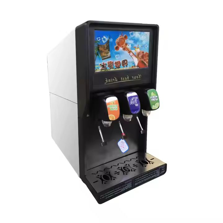 Cola Automatic Carbonated Drink Machine Three-Head Electric with Diaphragm Pump & Rapid Cooling Fast Food Restaurants