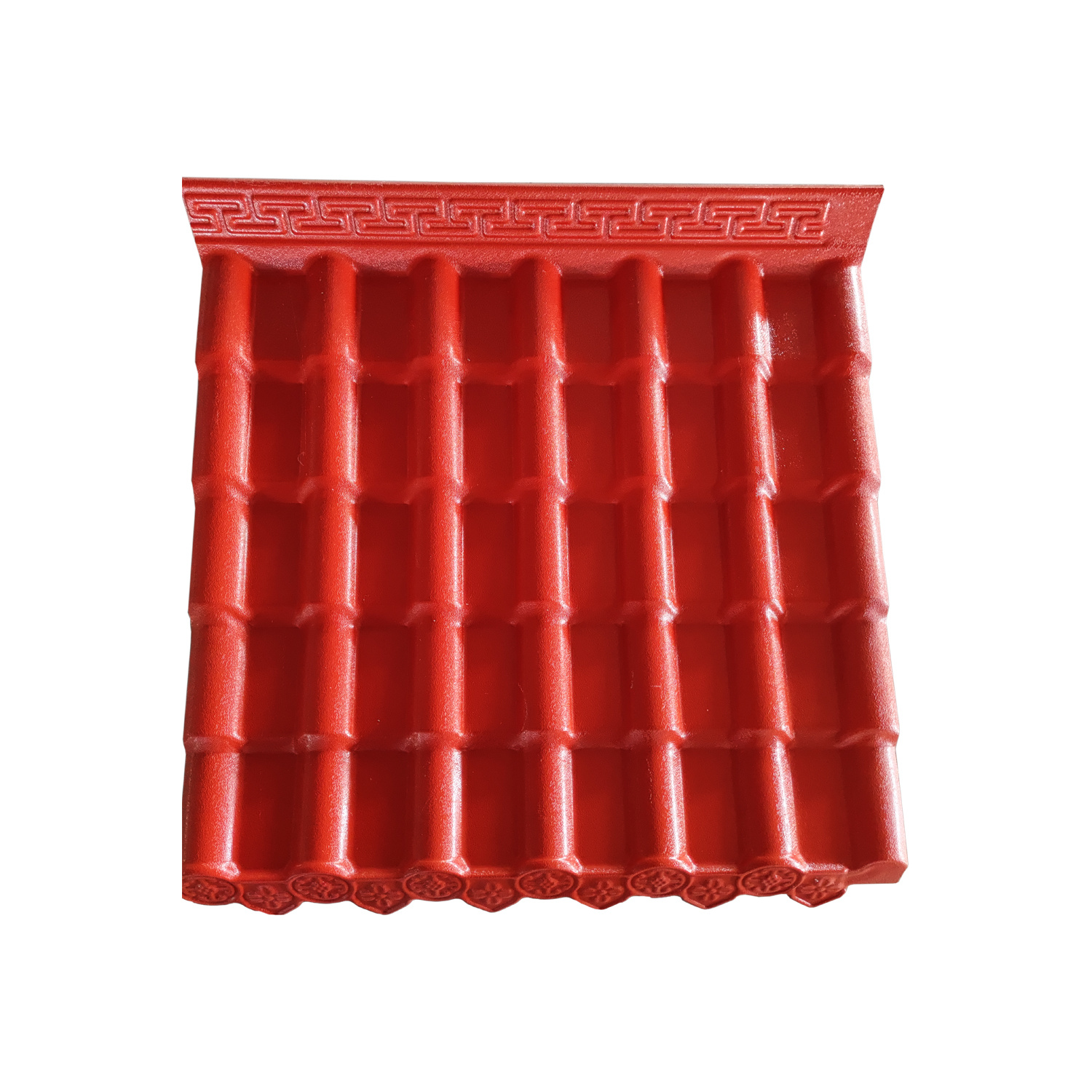 Eaves integrated resin tile