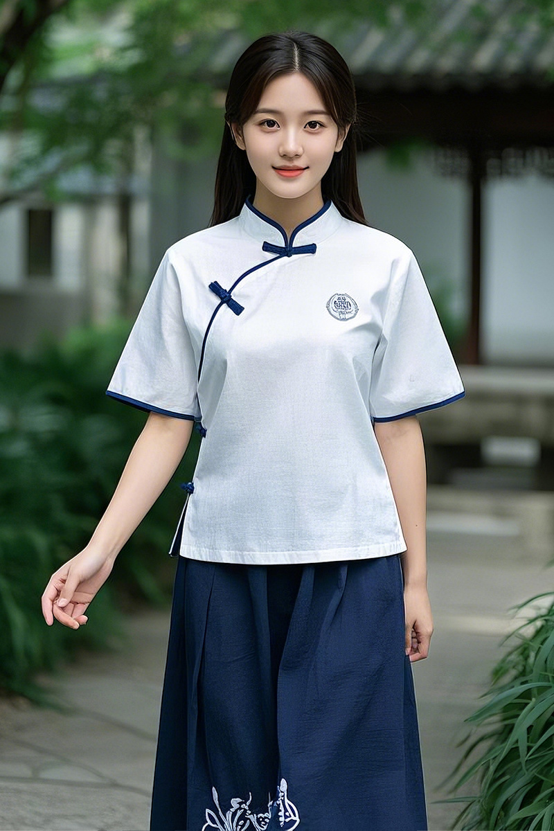 White Round Neck Short Sleeve Long Pants Set White Round Neck Short Sleeve Long Pants Set