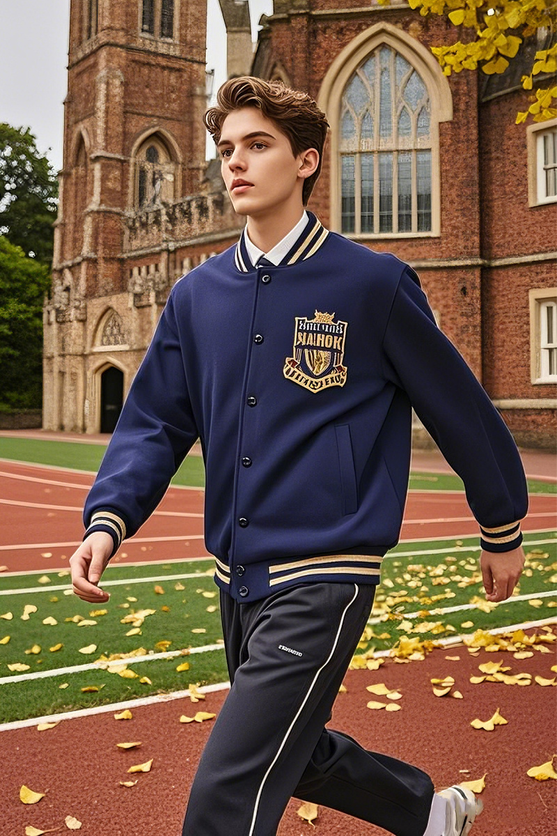 Youthful dynamic wind Oxford blue school baseball jersey Youthful dynamic wind Oxford blue school baseball jersey