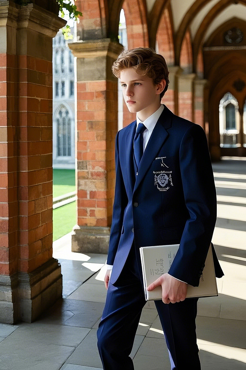 College style navy single-breasted suit College style navy single-breasted suit
