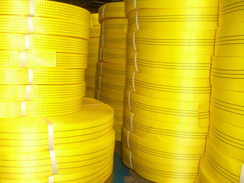 Synthetic fiber webbing
