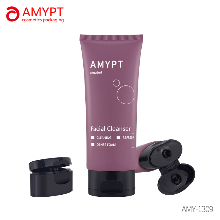 D45 cosmetic Flat tube with Glossy Flip-top cap