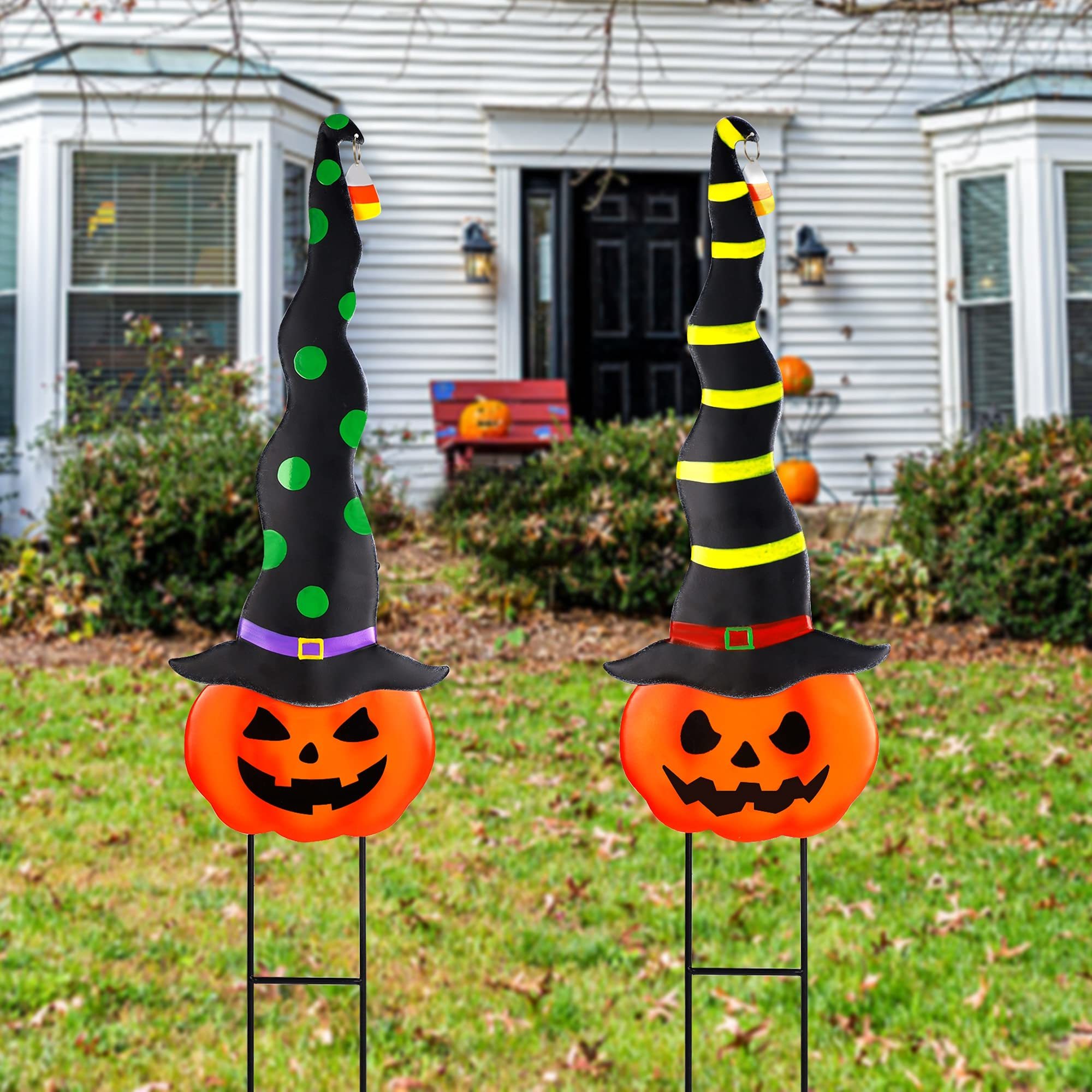Halloween Yard Decorations,metal pumpkin Garden Stakes