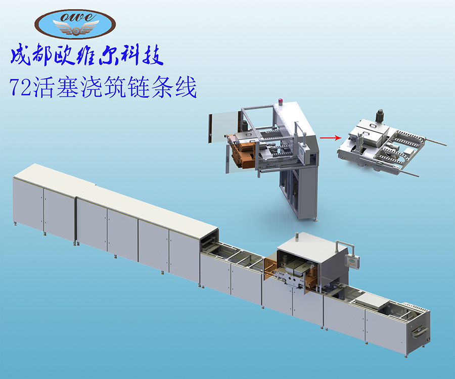 72 piston casting chain line