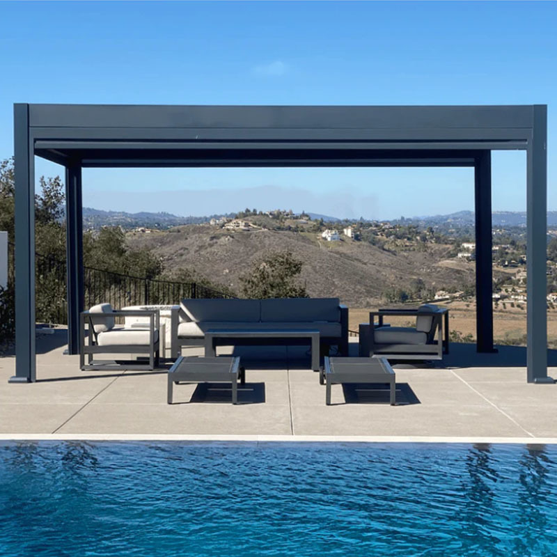 Wind/Sun Resistant Sunscreen - Weatherproof Pergola louvered pergola