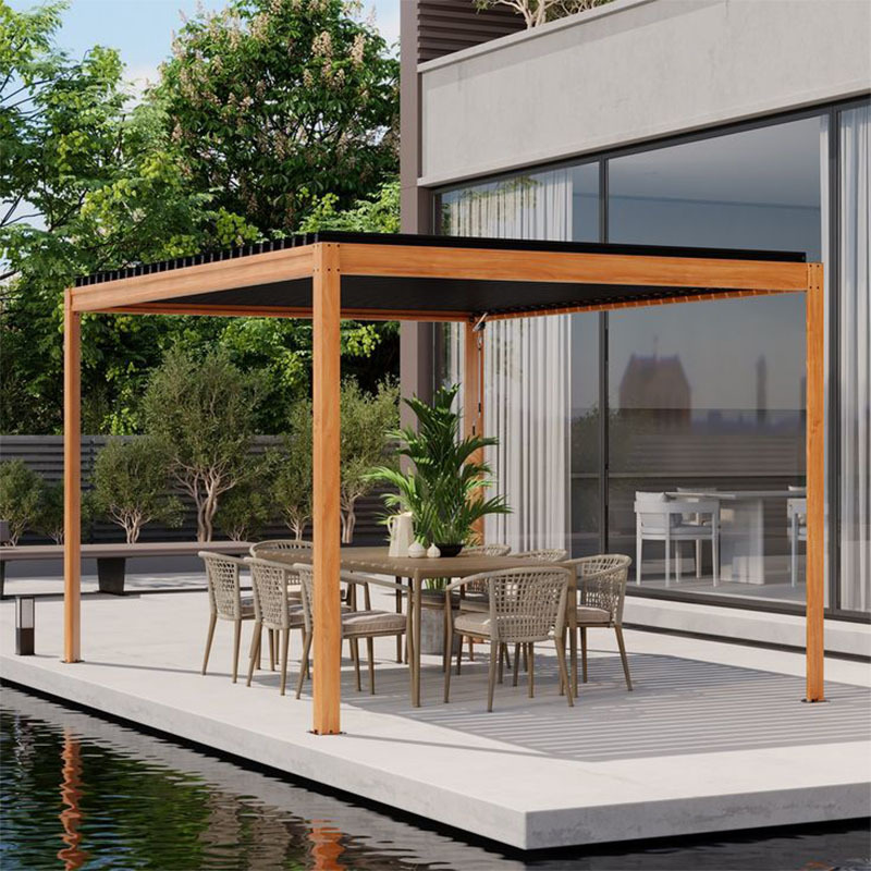 waterproof pergola aluminium outdoor gazebo pavilion 6x4 or custom size