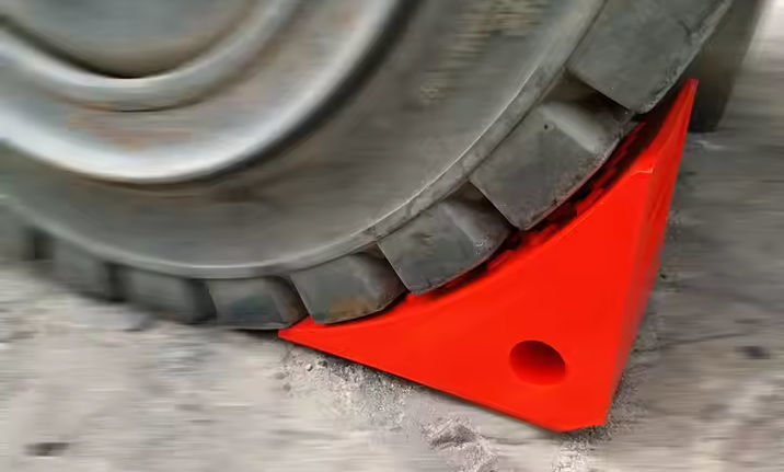 Urethane Wheel Chock-7.87"x6.85"x5.79" / 200mmx174mmx147mm
