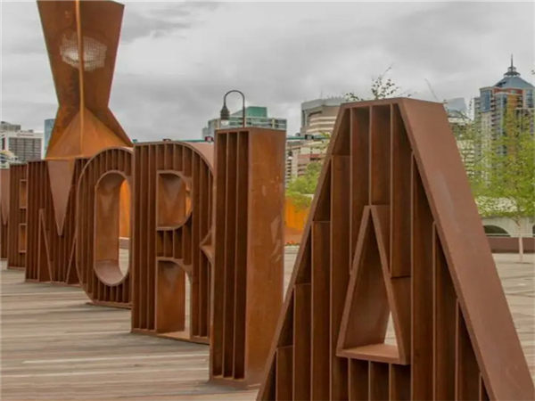 Corten board landscape
