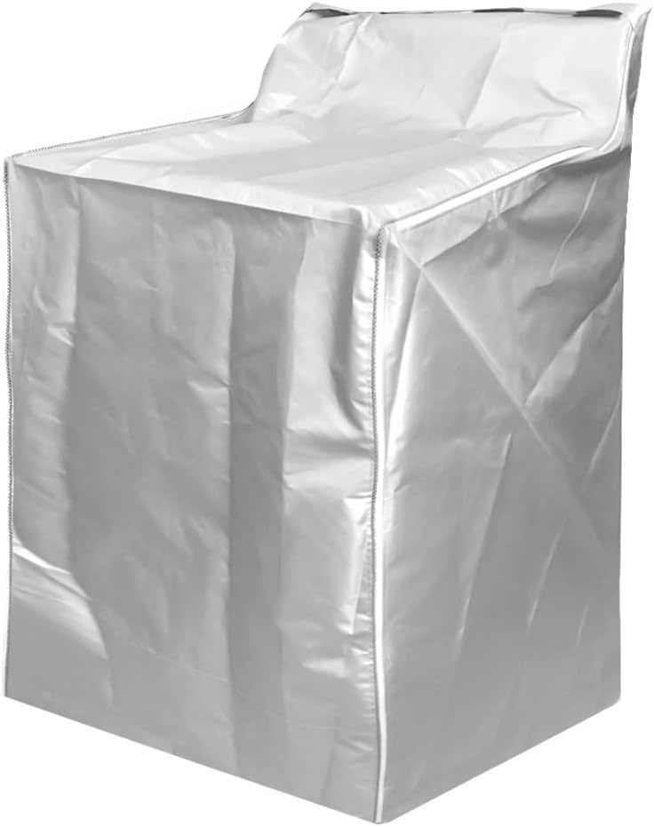 Washer and Dryer Covers, Portable Washer Cover with Zipper Design Dustproof Waterproof Laundry Covers for Washer and Dryer, Washing Machine Cover Fit for Most Top and Front Load Machine(Silver)