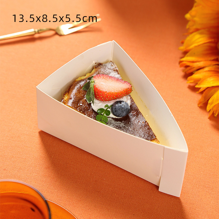French triangular cut mousse cake box 4-inch Basque cake packaging box 6/8-inch cut dessert packaging box