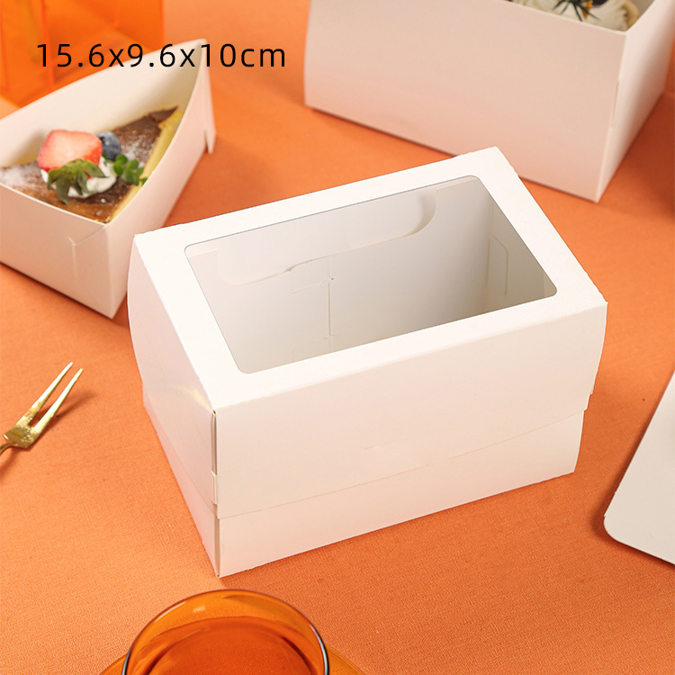 French triangular cut mousse cake box 4-inch Basque cake packaging box 6/8-inch cut dessert packaging box