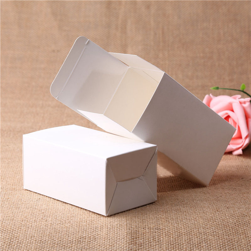 Multi-purpose white cardboard box in stock, customizable color, blank neutral small white box, kraft paper packaging box, logo printed