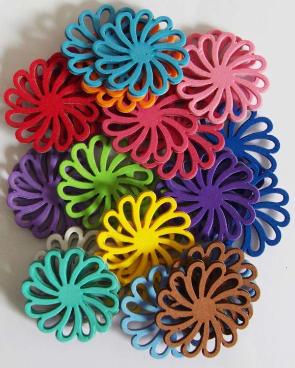FELT FLOWERS WITH  ADHESIVE