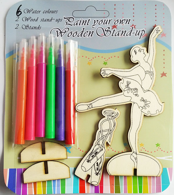 DIY PAINT YOUR OWN WOODEN STAND UP KIT