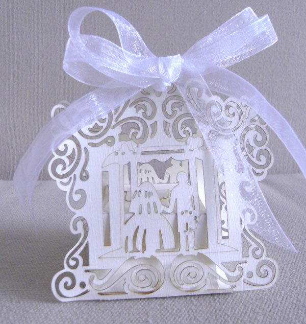 favour box laser cutting wedding
