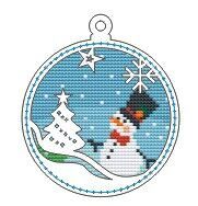 Mini Wooden embroidery kit Christmas ornament