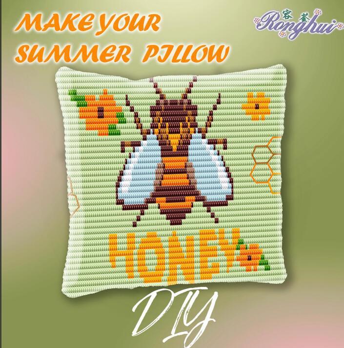 One stitch bee pillow top needlepoint kit