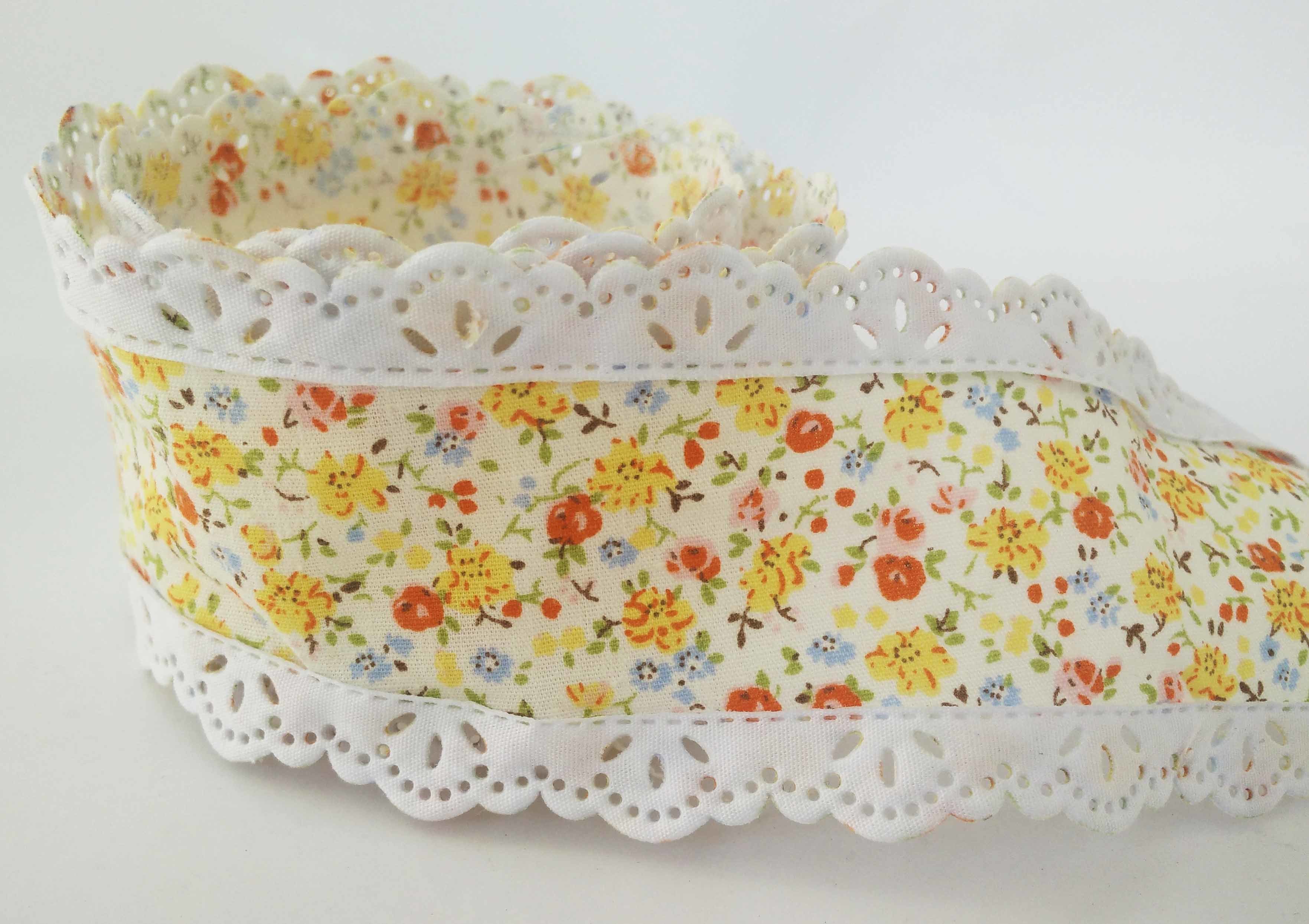 wide fabric ribbon with laser cutting