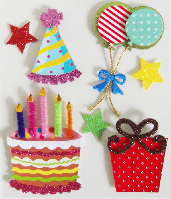 Birthday scrapbooking stickers
