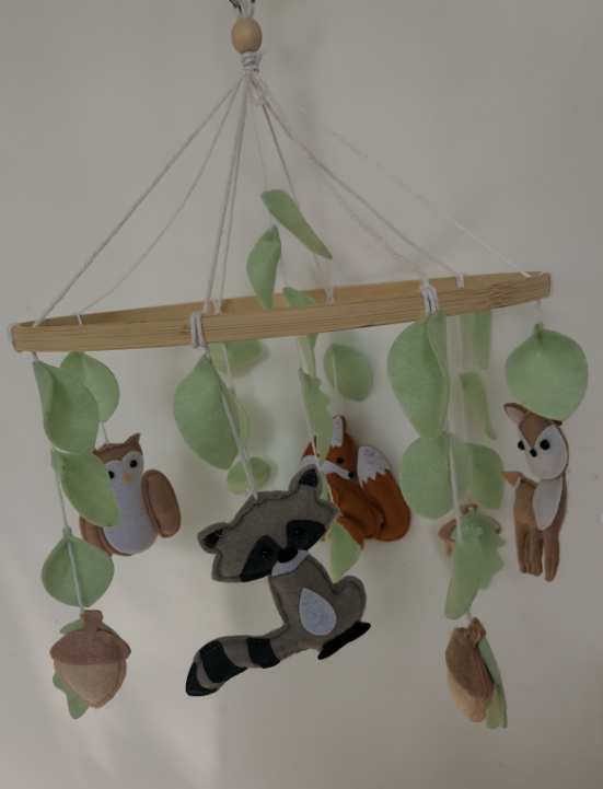 baby mobile woodland