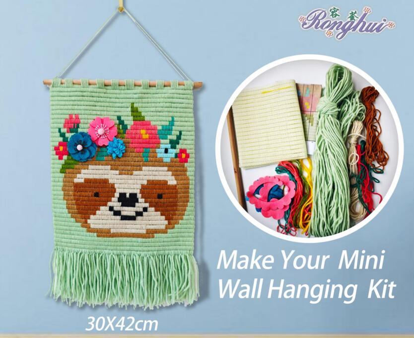 One stitch sloth wall hinging craft kit