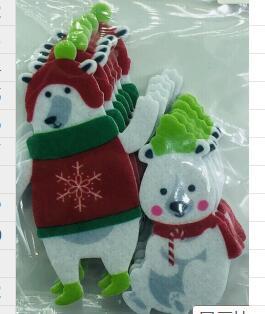 Christmas felt printed stickers