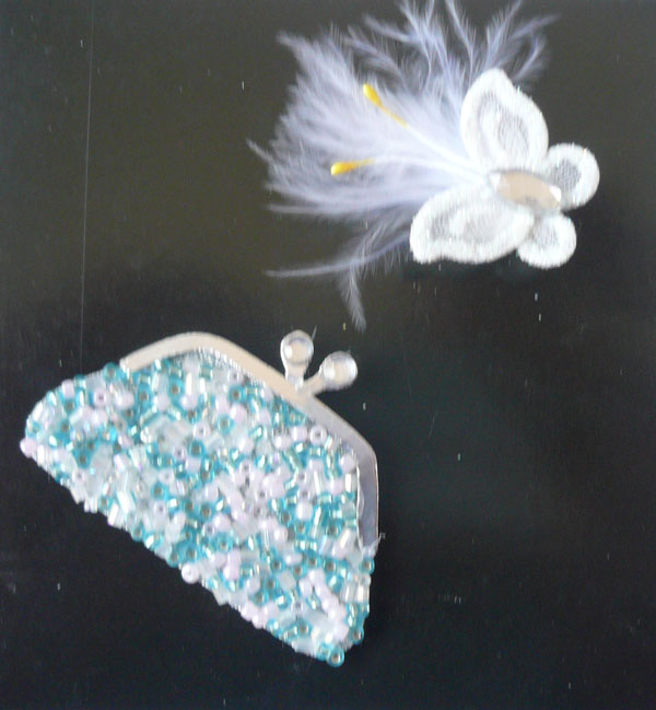 dress and purse blue stickers