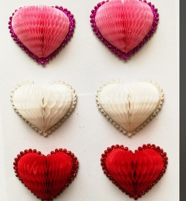 mini honeycomb decoration hearts