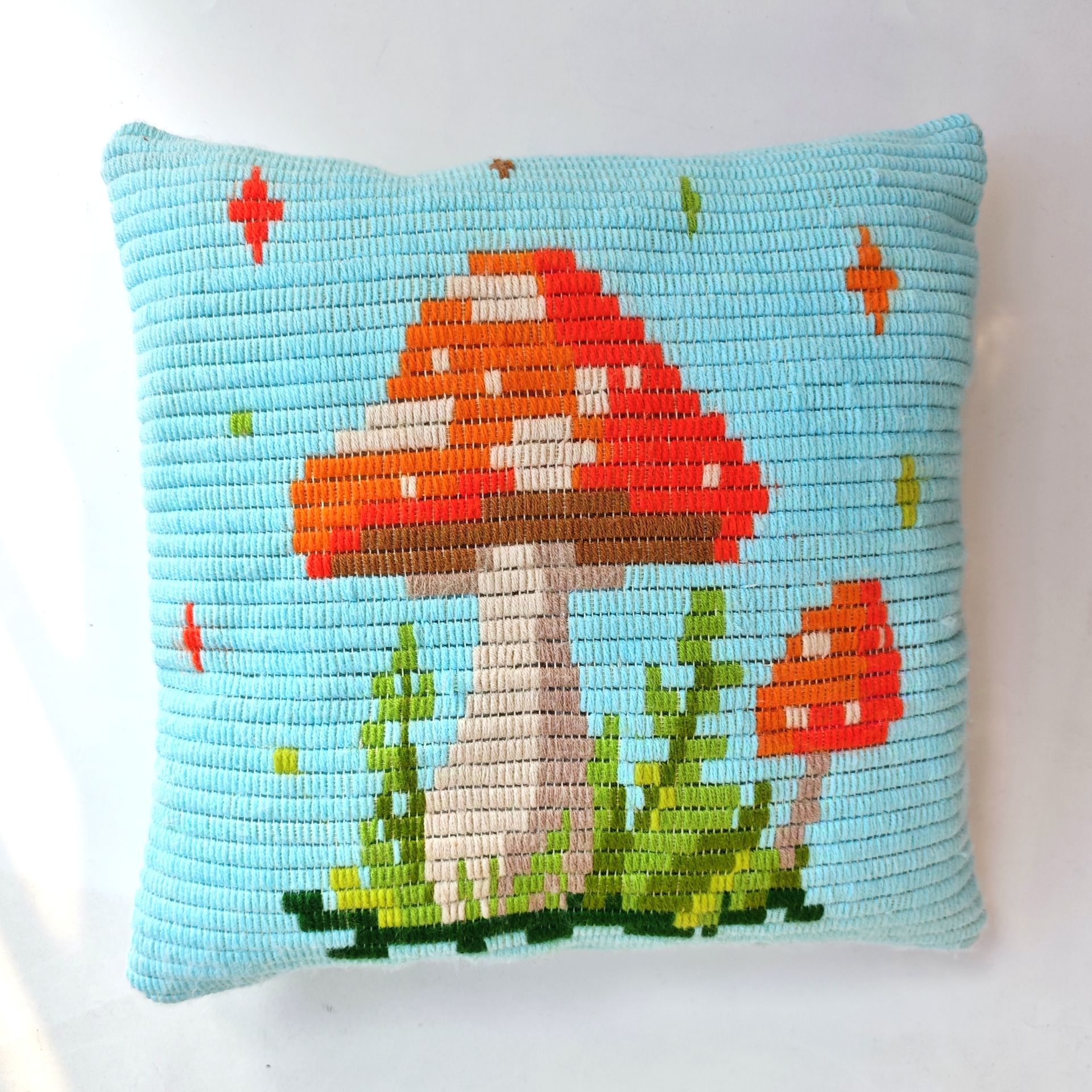 One stitch mush room pillow top kit