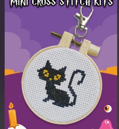 Halloween mini cross stitch kit