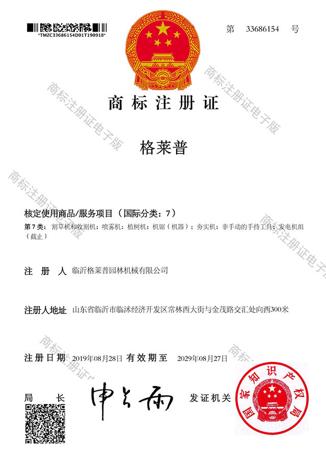 Trademark Registration Certificate