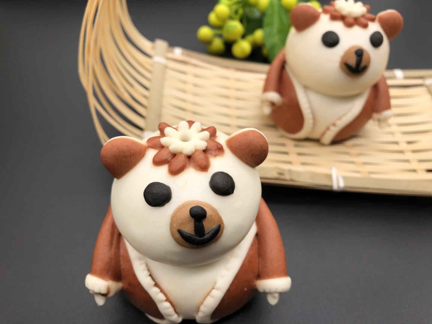 萌熊对对碰豌豆包（绿豌豆沙馅）