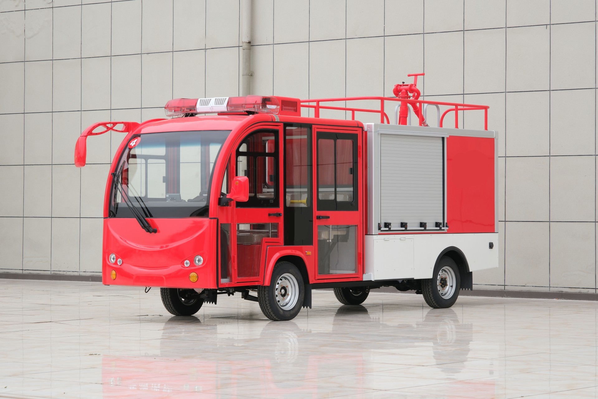 [1T Fire Truck Water Cannon Double Row Seats]