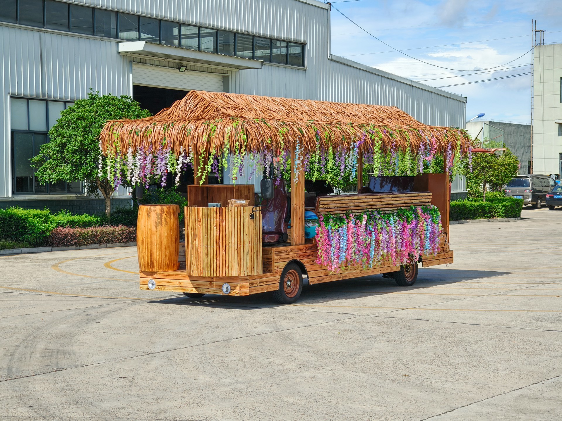 [Flower-Powered Beer Cart]